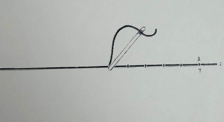 Photo of couching stich technique